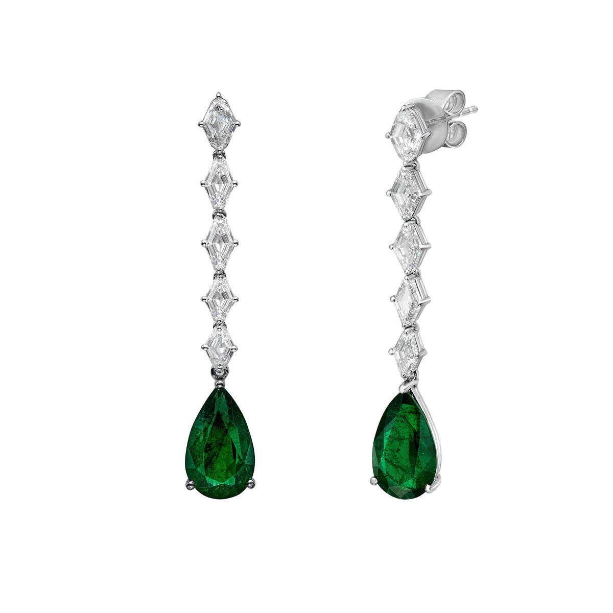 Opera Emerald Drop Earrings - High Jewelry - RUCHI New York