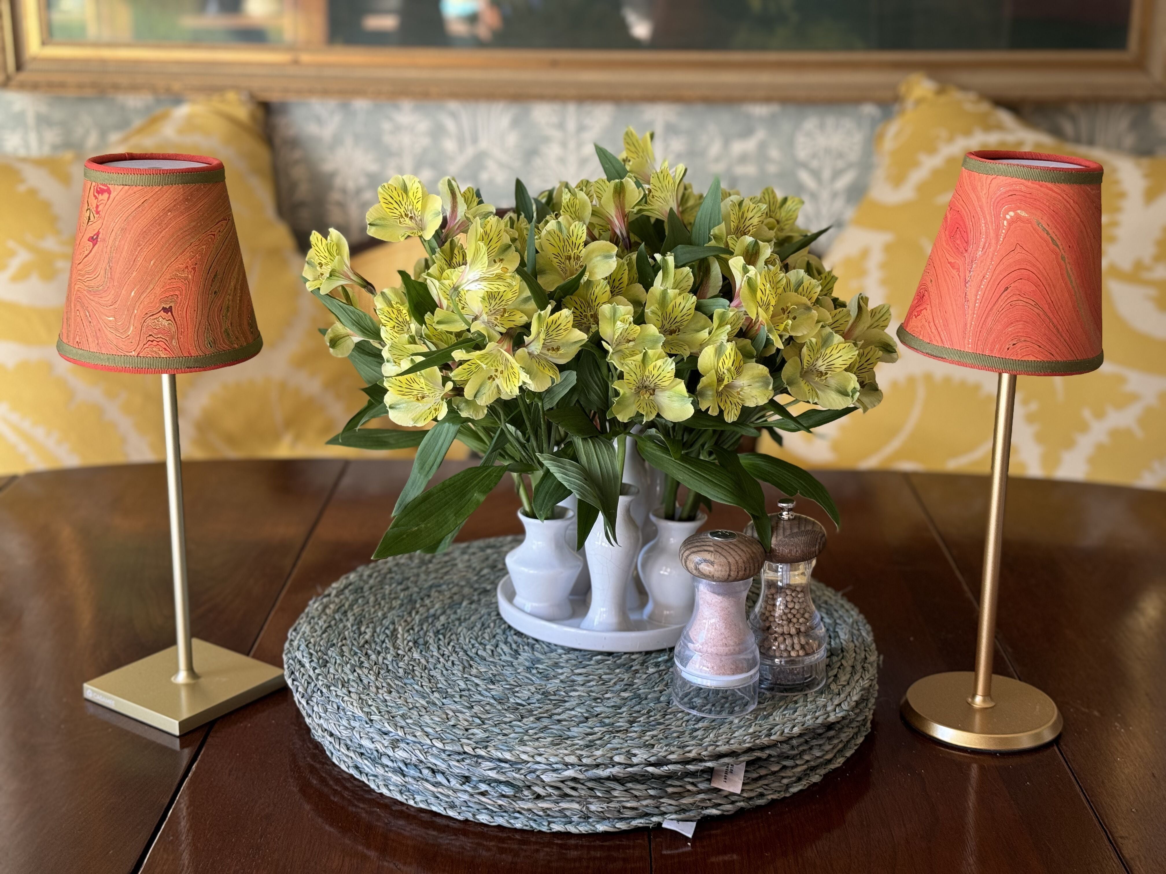 Small Marble Shade Cover in Orange