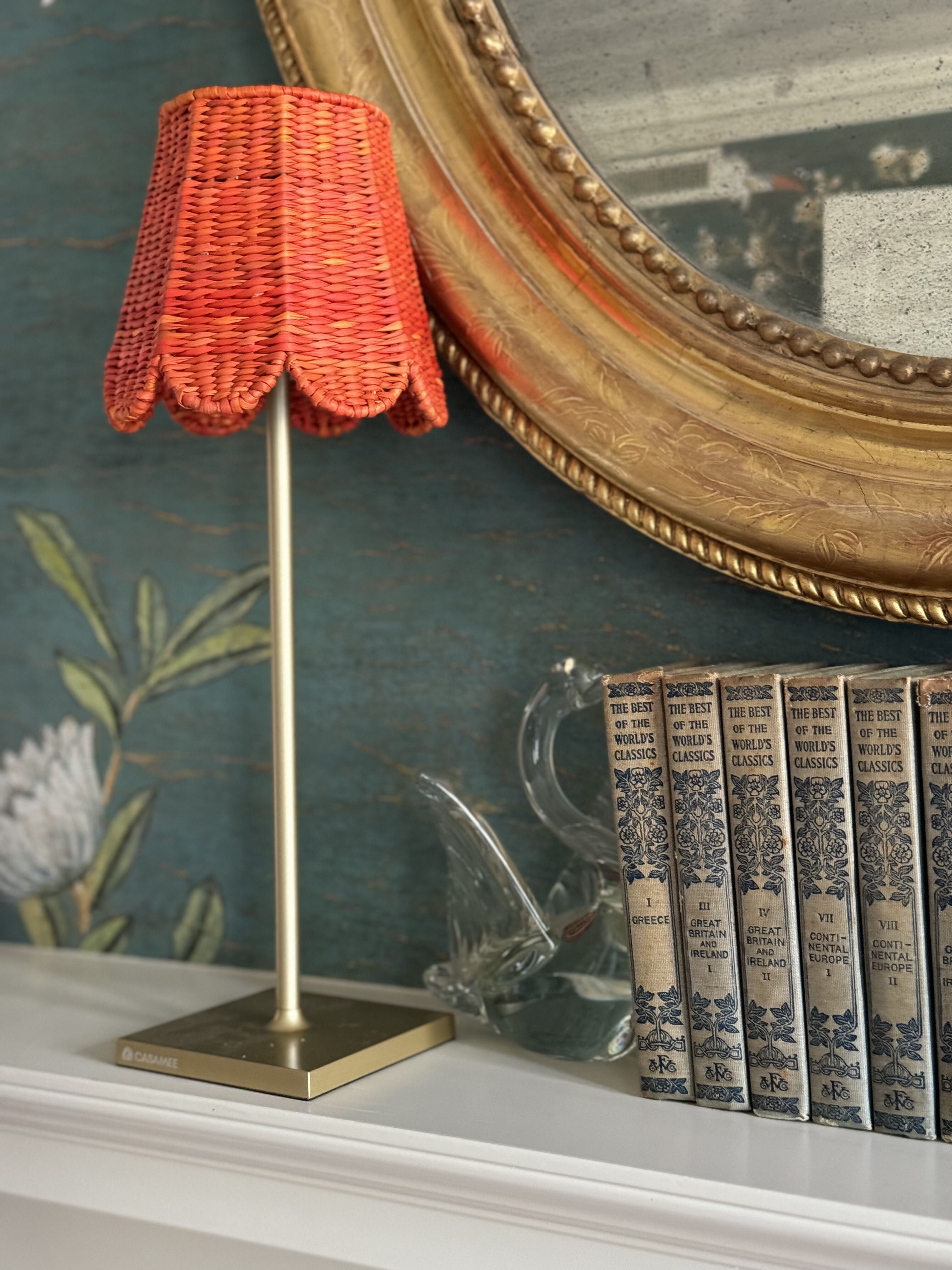 Small Seagrass Shade Cover Scalloped in Orange