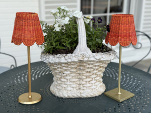 Small Seagrass Shade Cover Scalloped in Orange