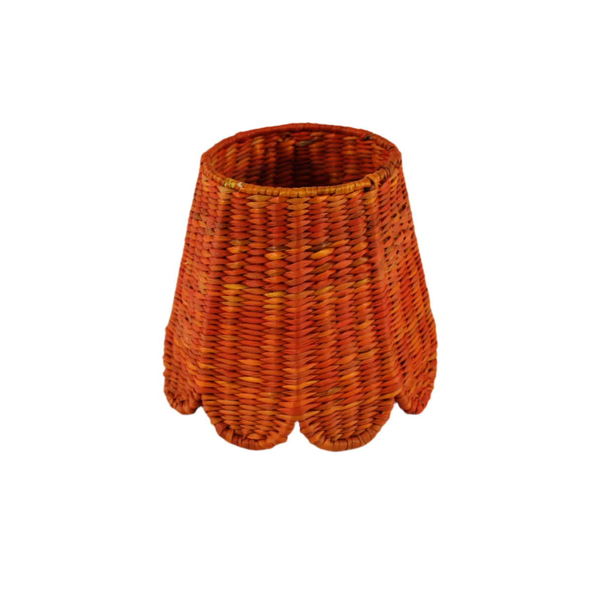 Small Seagrass Shade Cover Scalloped in Orange