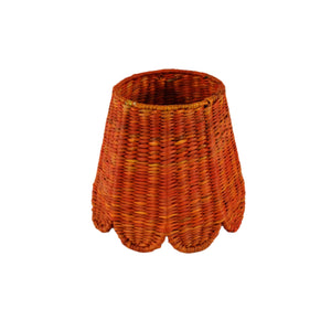 Small Seagrass Shade Cover Scalloped in Orange