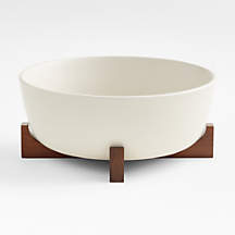 Bowl with Wood Trivet