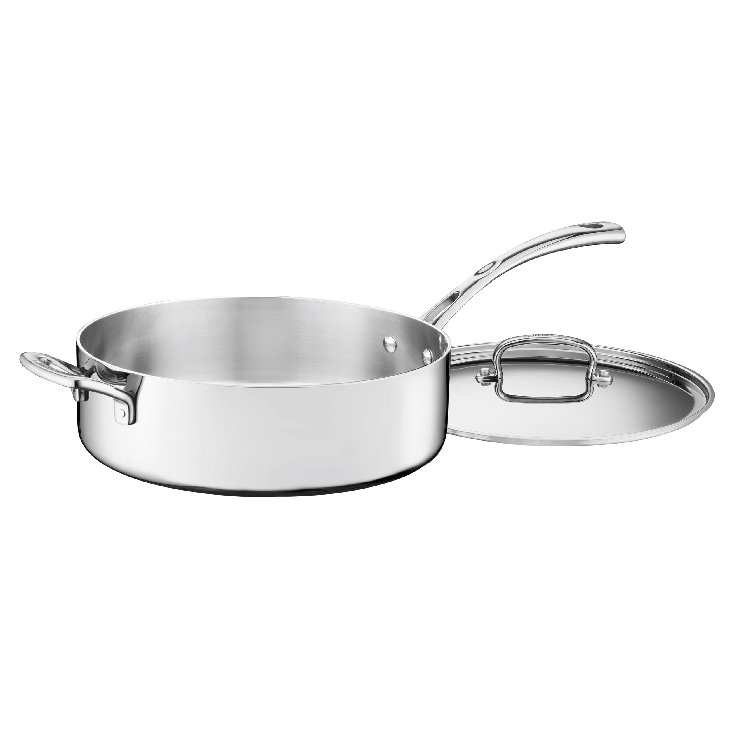 5.5 Quart Sauté Pan with Helper Handle & Cover in Stainless Steel