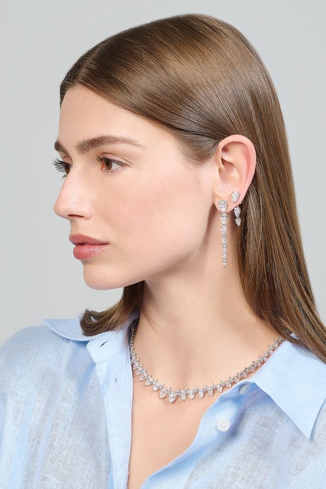 Diamond Nova Drop Earrings