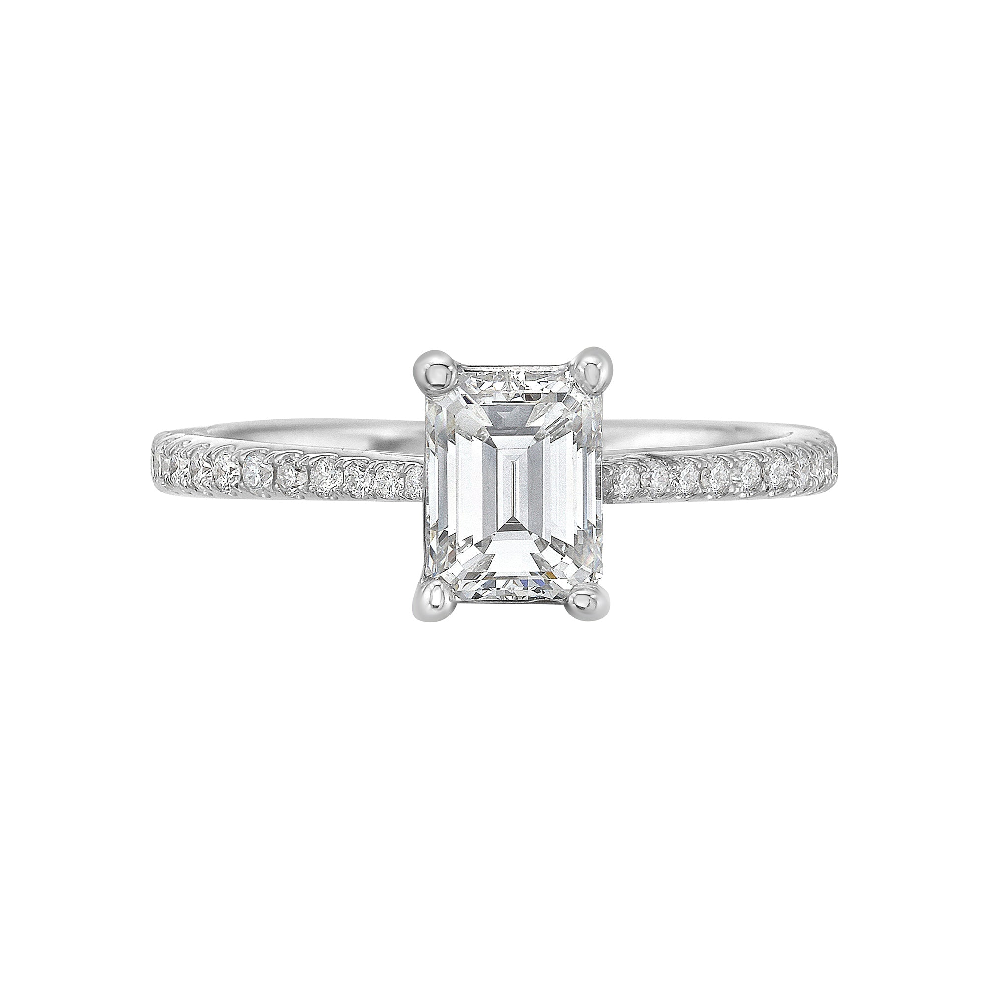 Paradis Emerald Cut Diamond Solitaire Ring - Jewelry - RUCHI New York