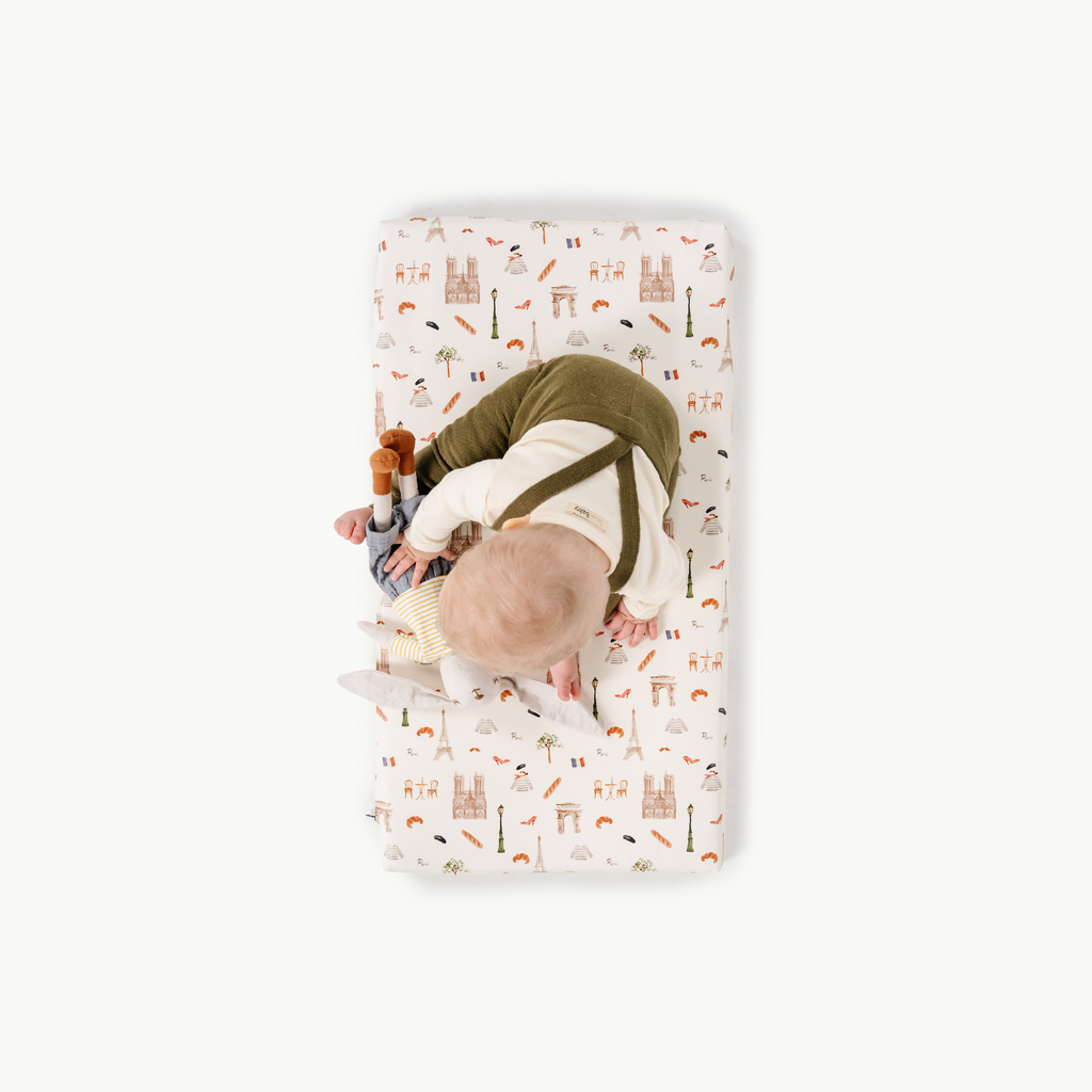 Paris@overhead of baby on the paris padded micro+
