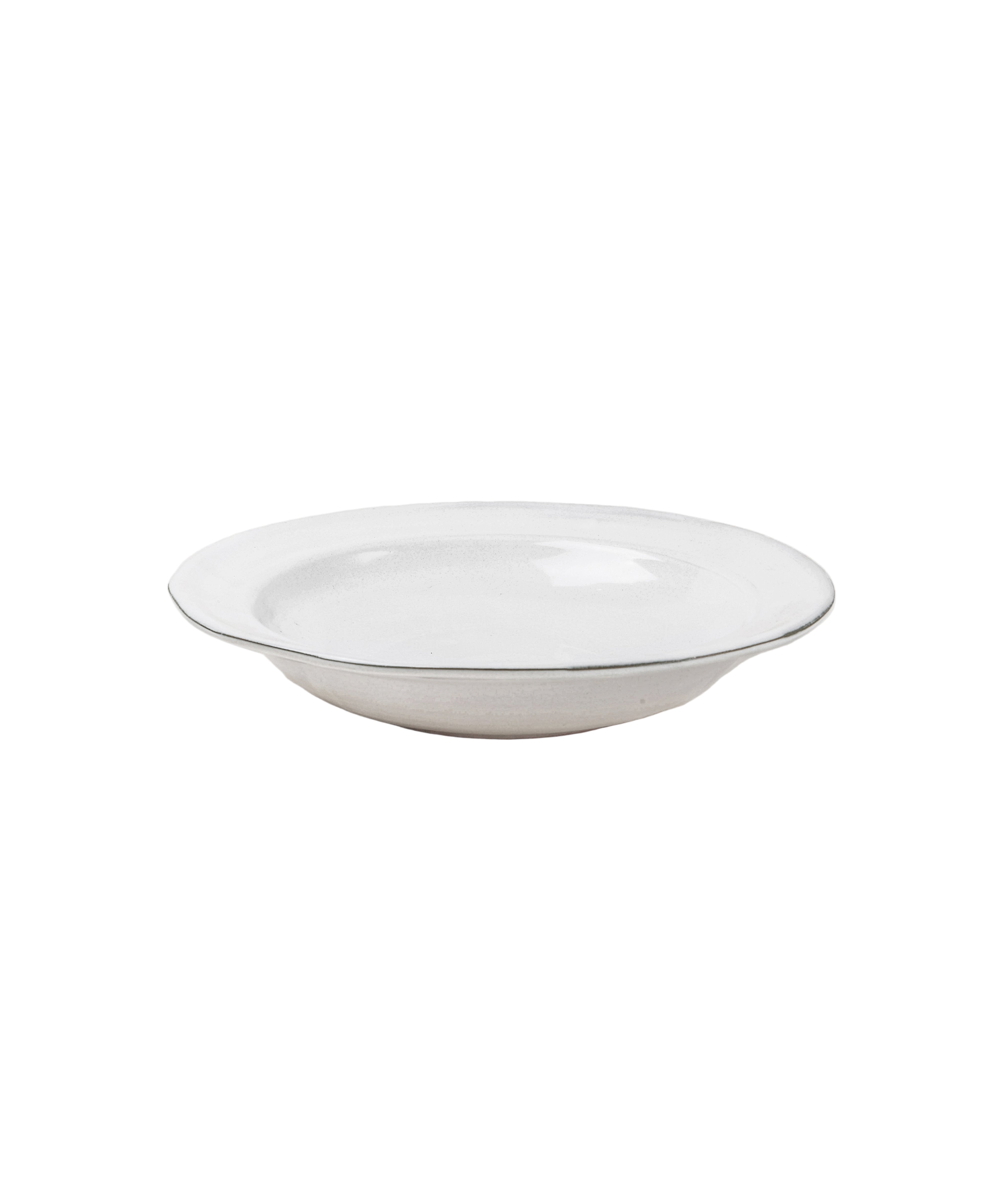 Pasta Bowl in White & Green