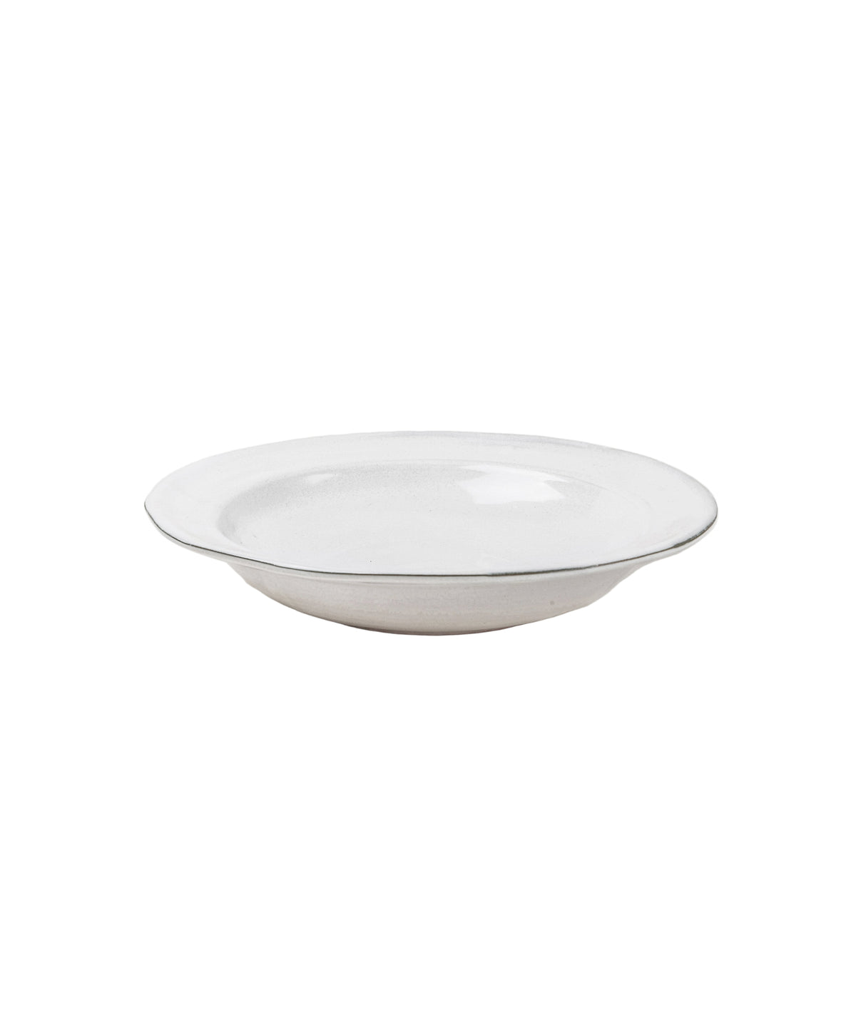 Pasta Bowl in White & Green