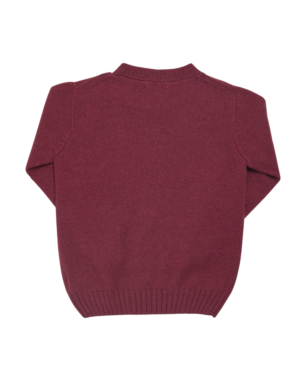 Maroon sweater on a white background