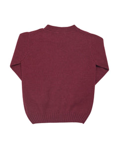 Maroon sweater on a white background