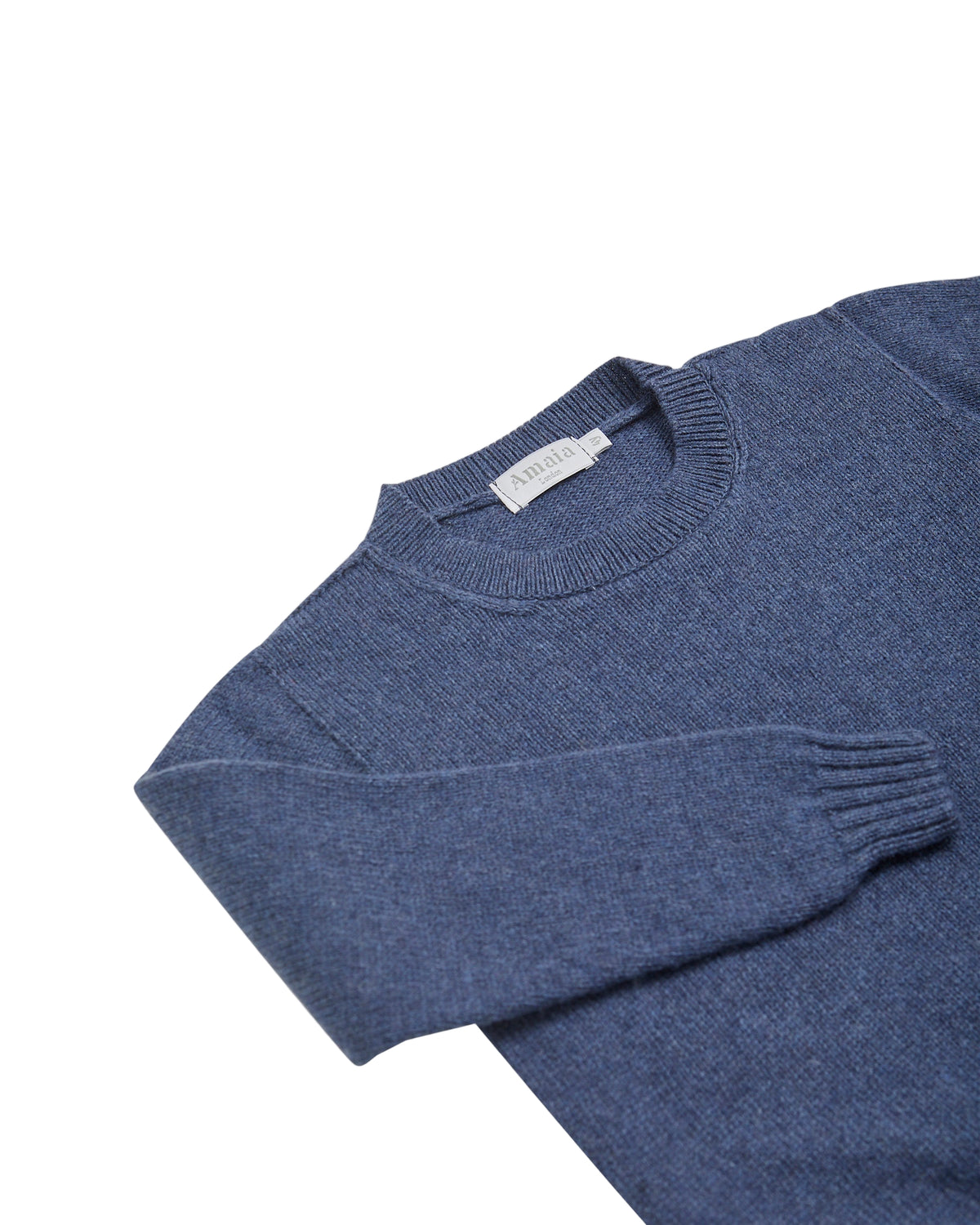 Blue sweater on a white background