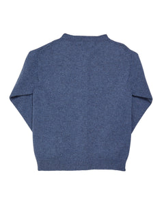 Blue sweater on a white background