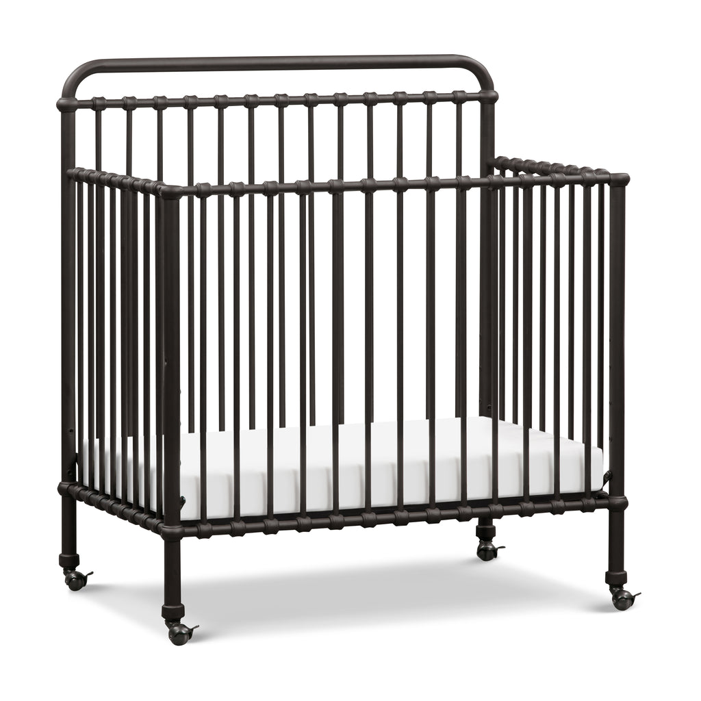 Winston 4-in-1 Convertible Mini Crib in Vintage Iron