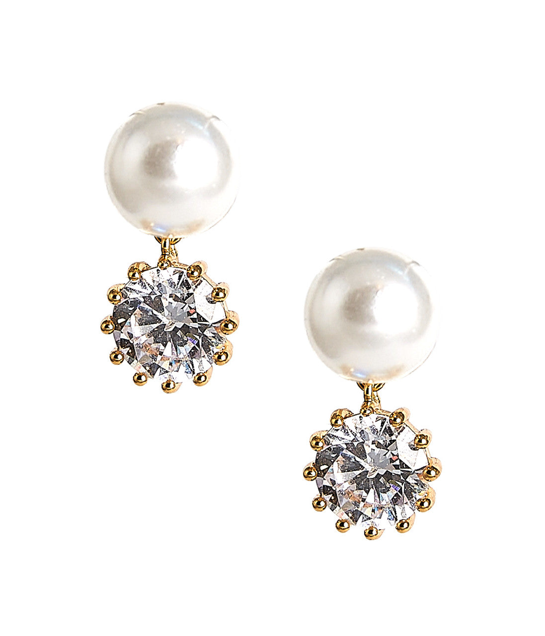 Crawley Pearl and Rhinestone Earring