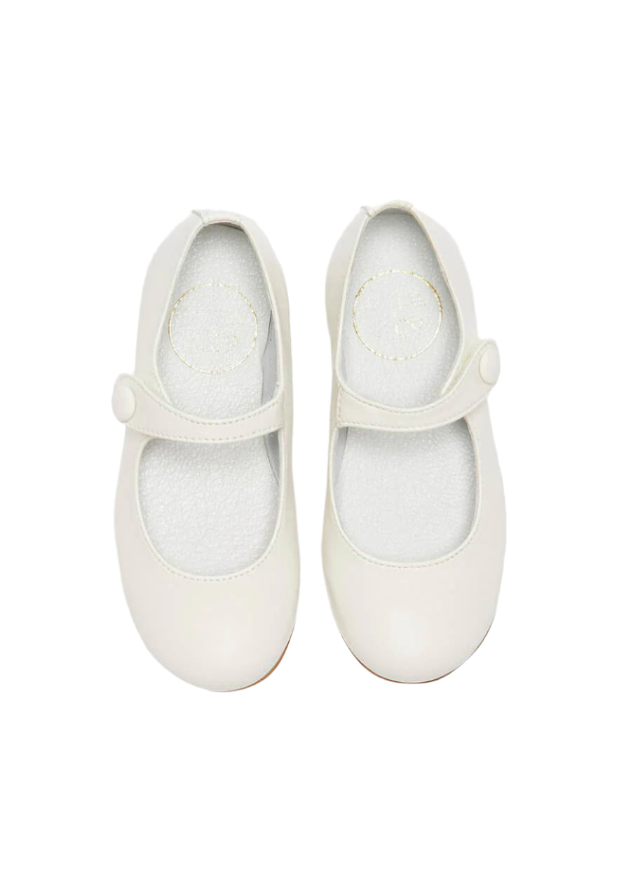Girls Ivory Leather Mary Jane Shoes (20-34EU) Shoes  from Pepa London