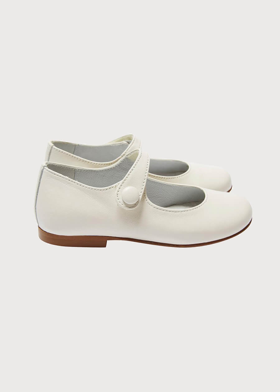 Girls White Leather Mary Jane Shoes Pepa London 2.5US/34EU Girls White Leather Mary Jane Shoes Pepa London 2.5US/34EU