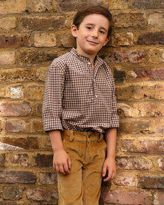 Pereprine Shirt Mustard Brown Check