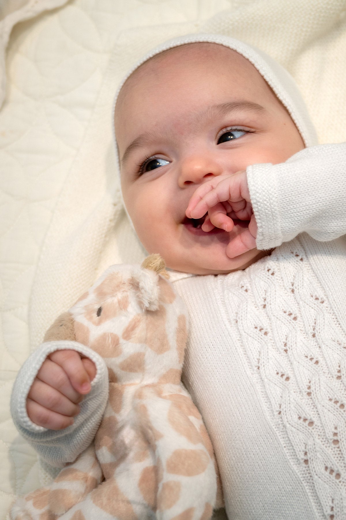 Sasha Baby Set in Pearl White