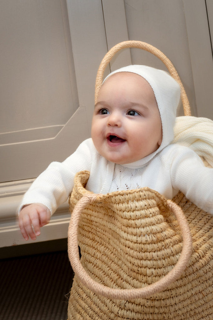 Sasha Baby Set in Pearl White