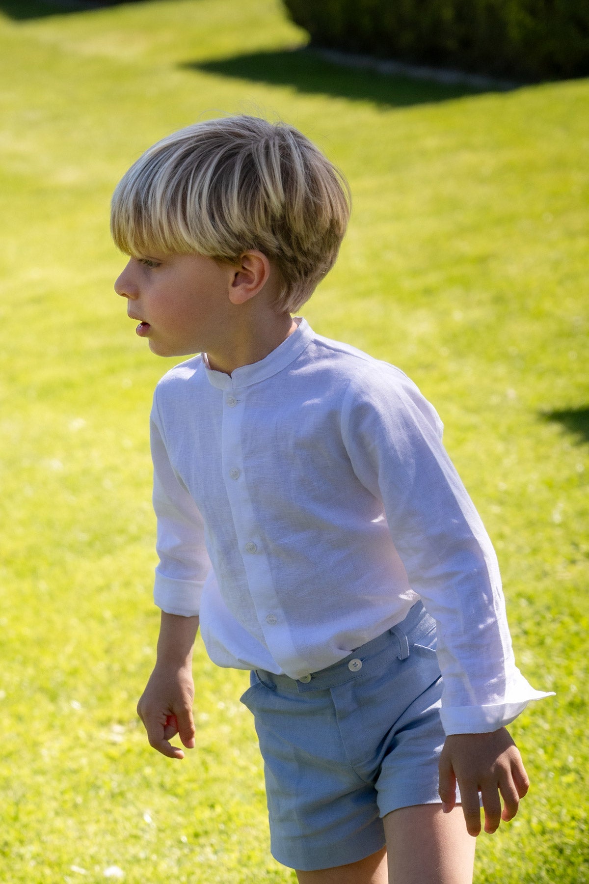 Lawrence Linen Shirt in Cloud White