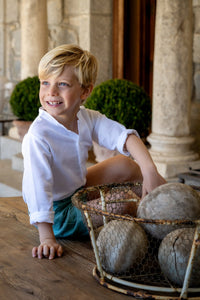 Lawrence Linen Shirt in Cloud White