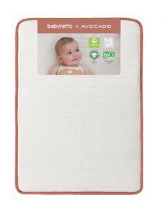 babyletto x Avocado Organic Mini Crib Mattress in White