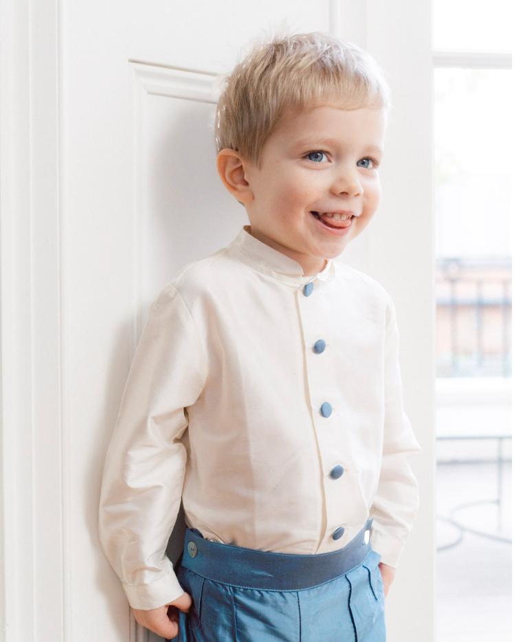 Philipe Shirt Silk Blue