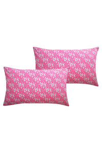 Pillowcase made with Liberty Fabric CAPEL FUCHSIA - Coco & Wolf