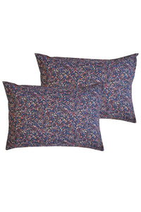 Pillowcase made with Liberty Fabric DONNA LEIGH AUBERGINE - Coco & Wolf