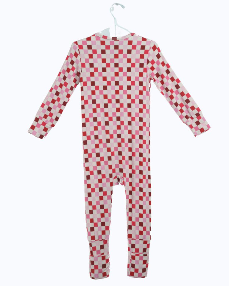 Pink Bamboo Pajama for Baby, Toddler Bamboo PJs, Vday Pajamas