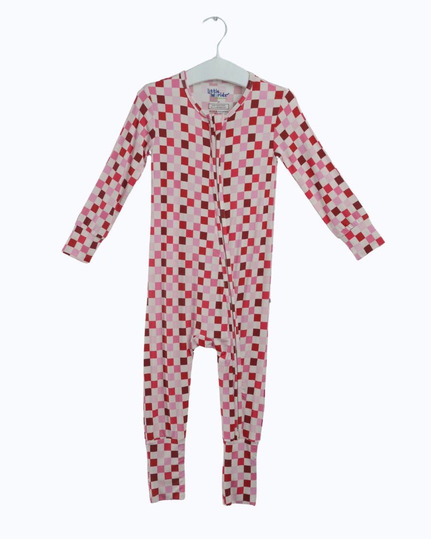 Pink Bamboo Pajama for Baby, Toddler Bamboo PJs, Vday Pajamas
