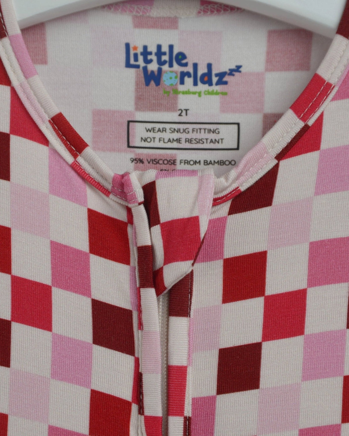 Pink Bamboo Pajama for Baby, Toddler Bamboo PJs, Vday Pajamas