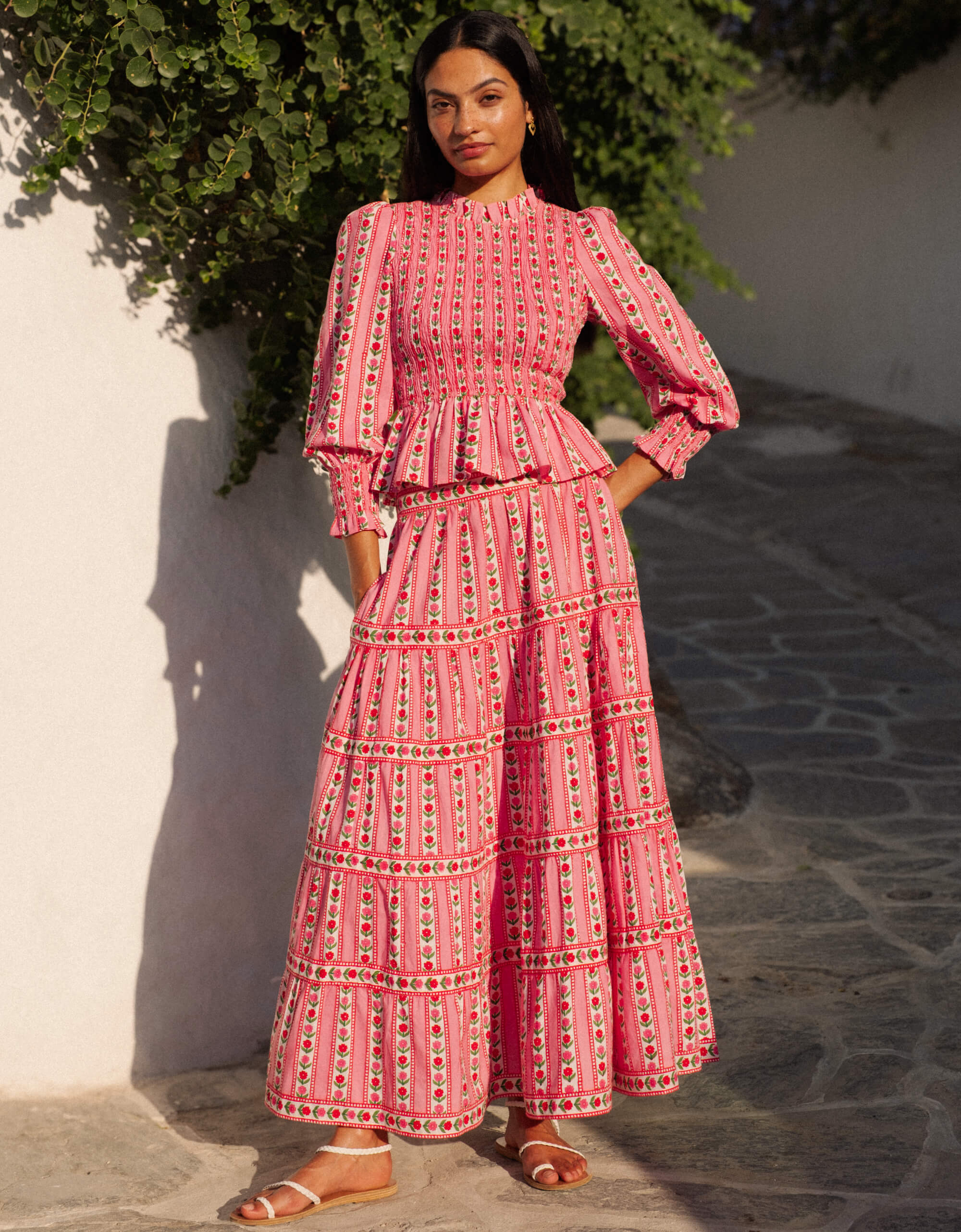 Rah Rah Skirt | Pink Maxi | Screen Print Cotton | Over The Moon