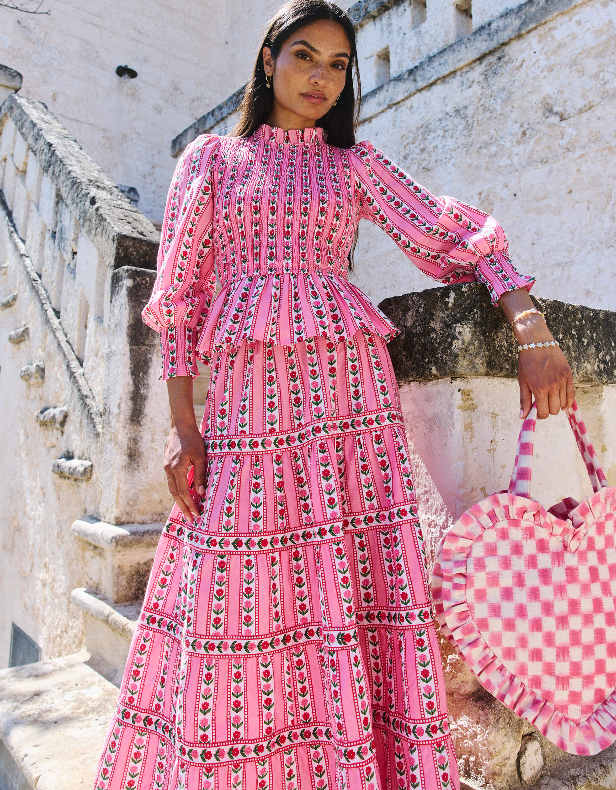Rah Rah Skirt | Pink Maxi | Screen Print Cotton | Over The Moon