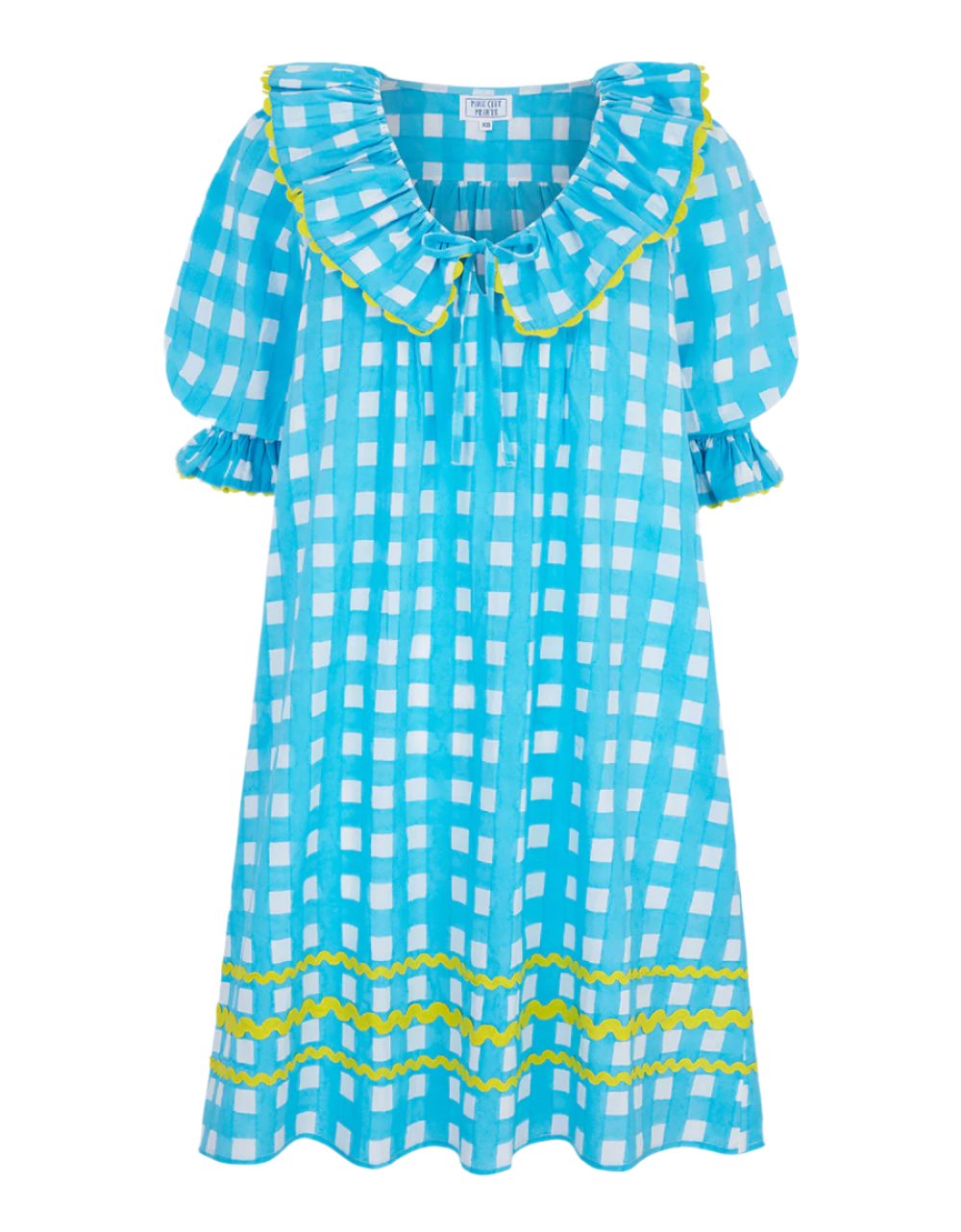 Pink City Prints Aqua Gingham Ava Mini