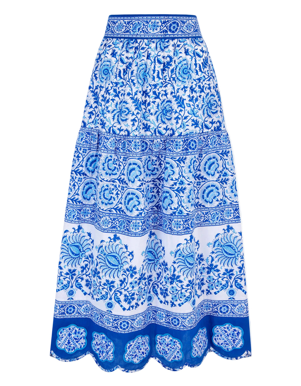 Pink City Prints Azure Patchwork Anora Skirt