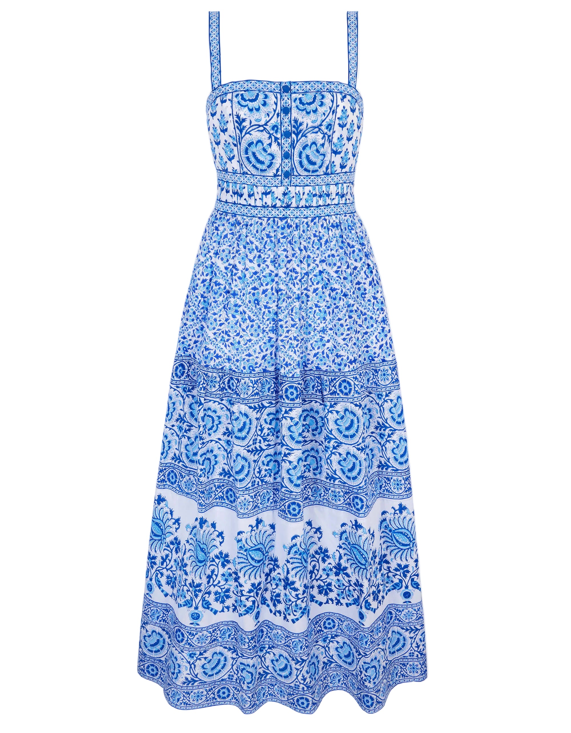 Pink City Prints Azure Patchwork Nuri Dress