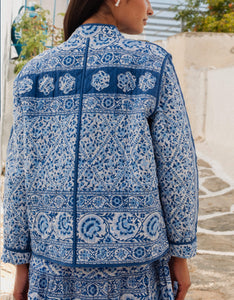Pink City Prints Azure Patchwork Penny Jacket