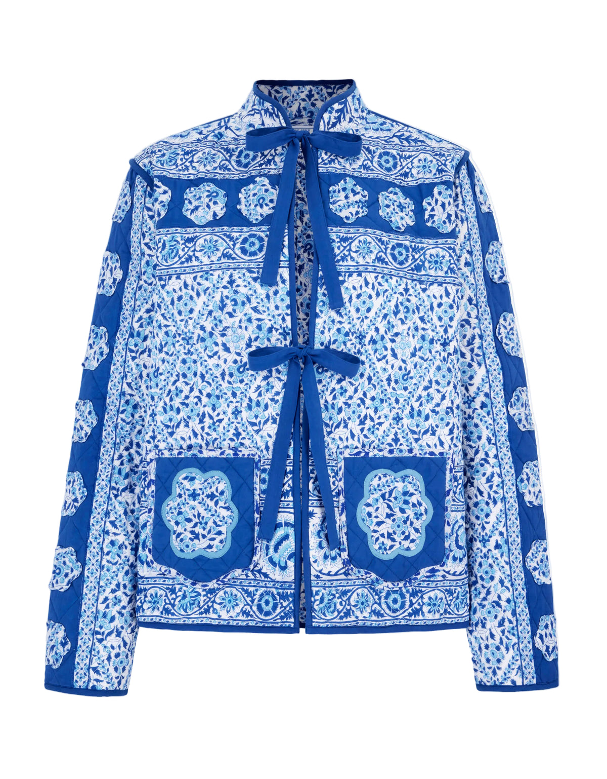 Pink City Prints Azure Patchwork Penny Jacket