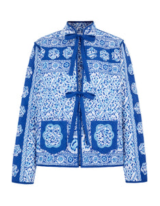 Pink City Prints Azure Patchwork Penny Jacket