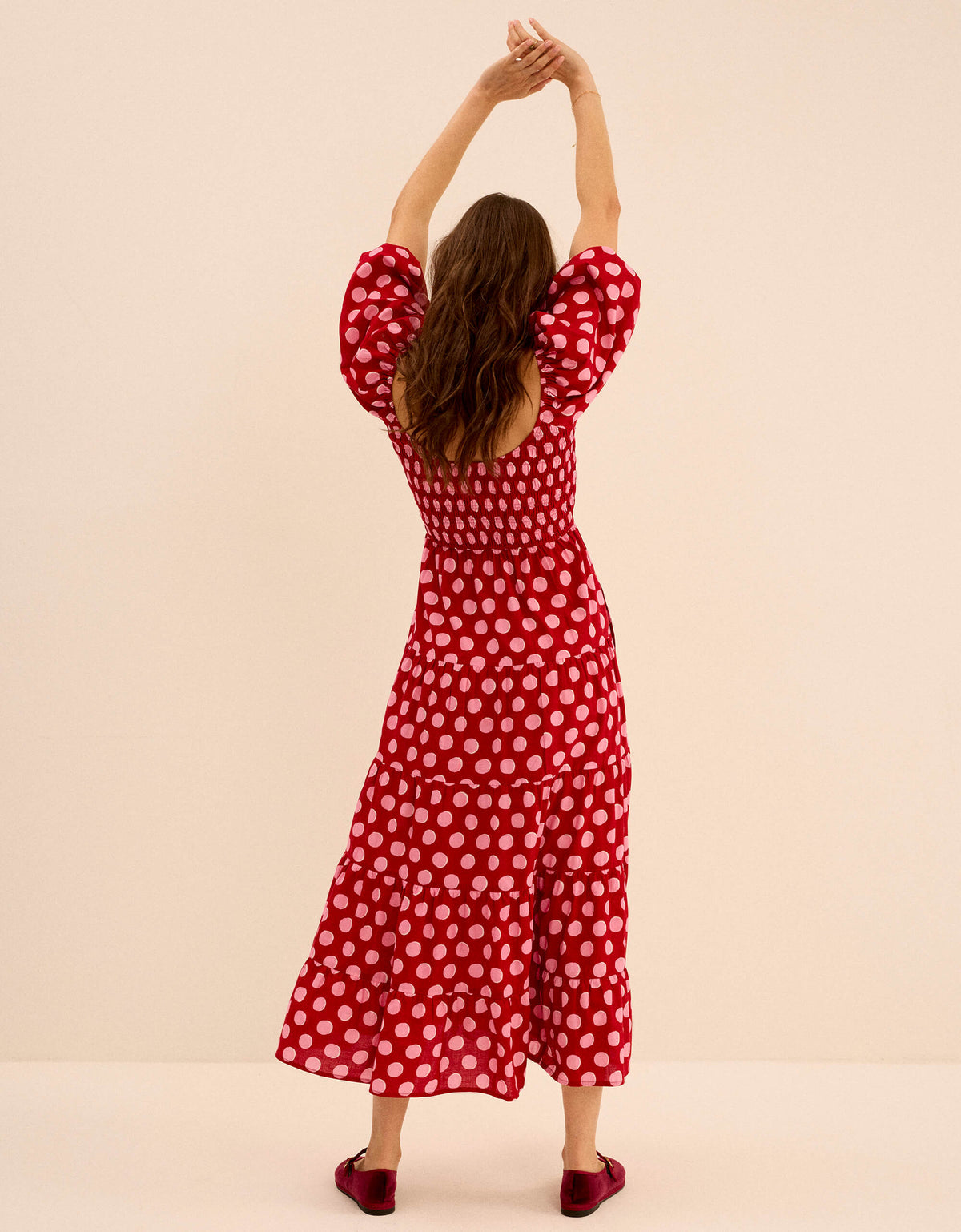 Pink City Prints Berry Polka Angelina Dress
