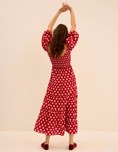 Pink City Prints Berry Polka Angelina Dress