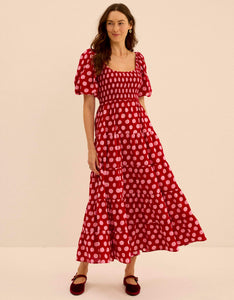 Pink City Prints Berry Polka Angelina Dress