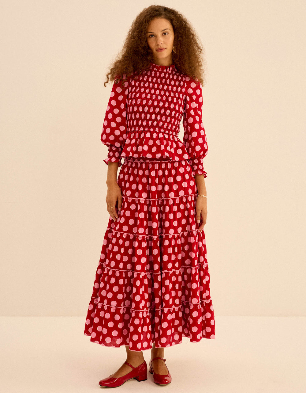 Pink City Prints Berry Polka Rah Rah Skirt