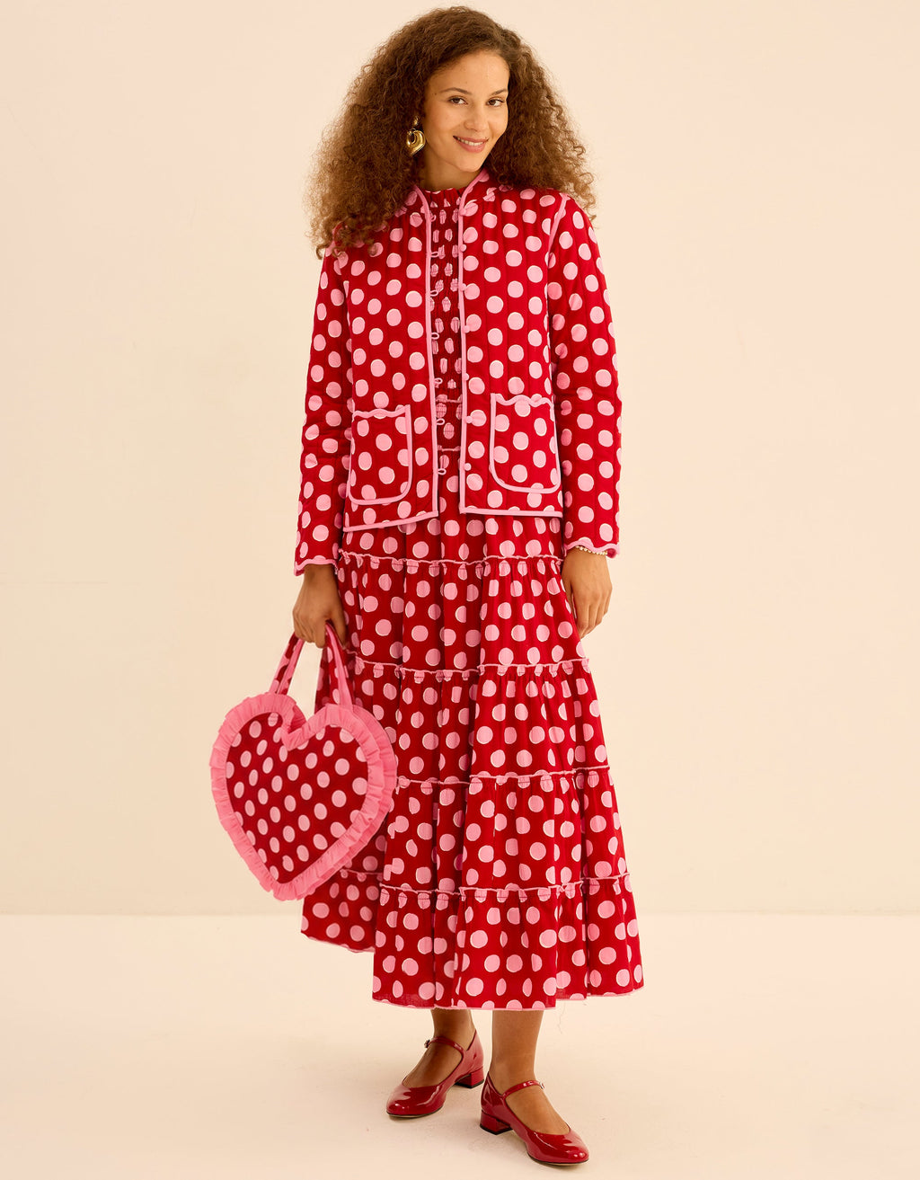 Pink City Prints Berry Polka Rah Rah Skirt