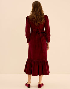 Pink City Prints Bordeaux Cord Florentina Dress