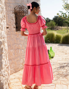 Pink City Prints Bubbglegum Poplin Agatha Dress