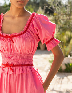 Pink City Prints Bubbglegum Poplin Agatha Dress