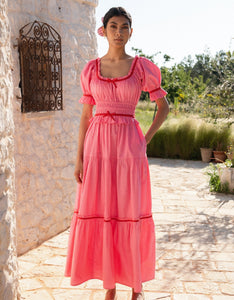 Pink City Prints Bubbglegum Poplin Agatha Dress